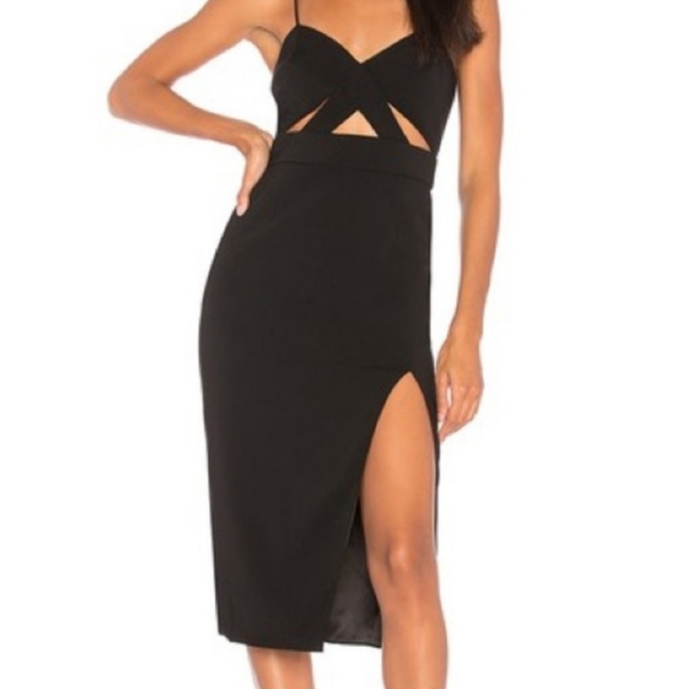Jay Godfrey Elegant Black Midi Dress